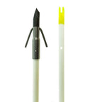 Muzzy Classic Fiberglass Bowfishing Arrow with Carp Point & Slide White 32"