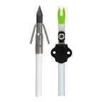 Muzzy Classic Fiberglass Bowfishing Arrow with Carp Point & Slide White 32"